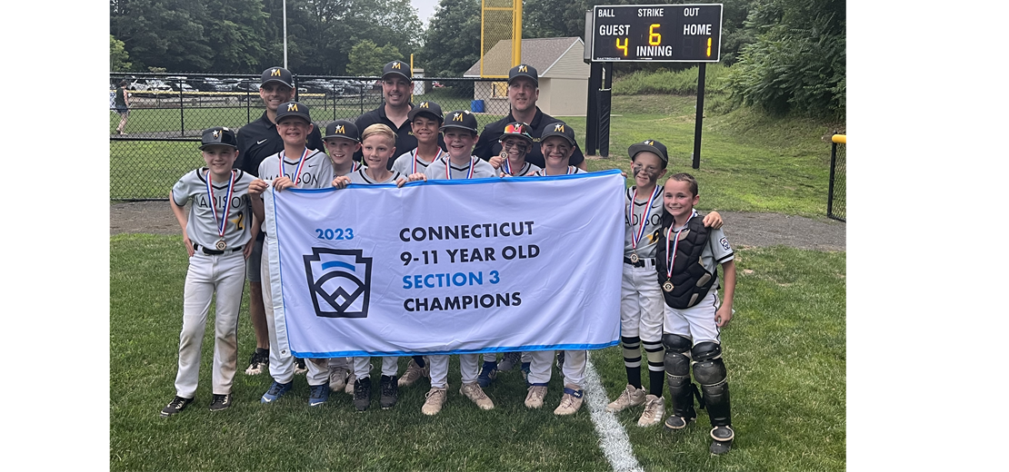 2023 CT Little League 9-11 YO Baseball Section 3 Champions